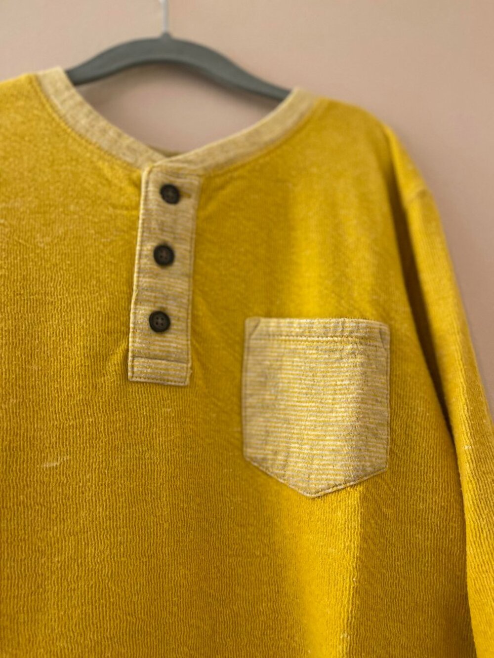 2 Cat & Jack Henleys - Gold & Navy